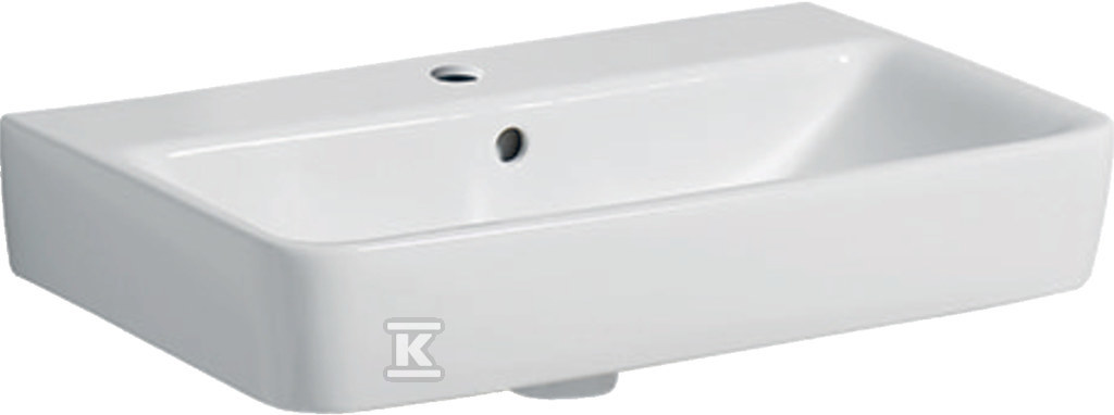 Selnova Compact Umywalka, B60cm, H17cm, T37cm, z przelewem, z otworem na baterię 501.511.00.7 - obrazek 1