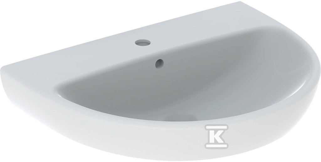 Selnova Umywalka, B65cm, H18.5cm, T50cm, z przelewem, z otworem na baterię 500.297.01.7 - obrazek 1