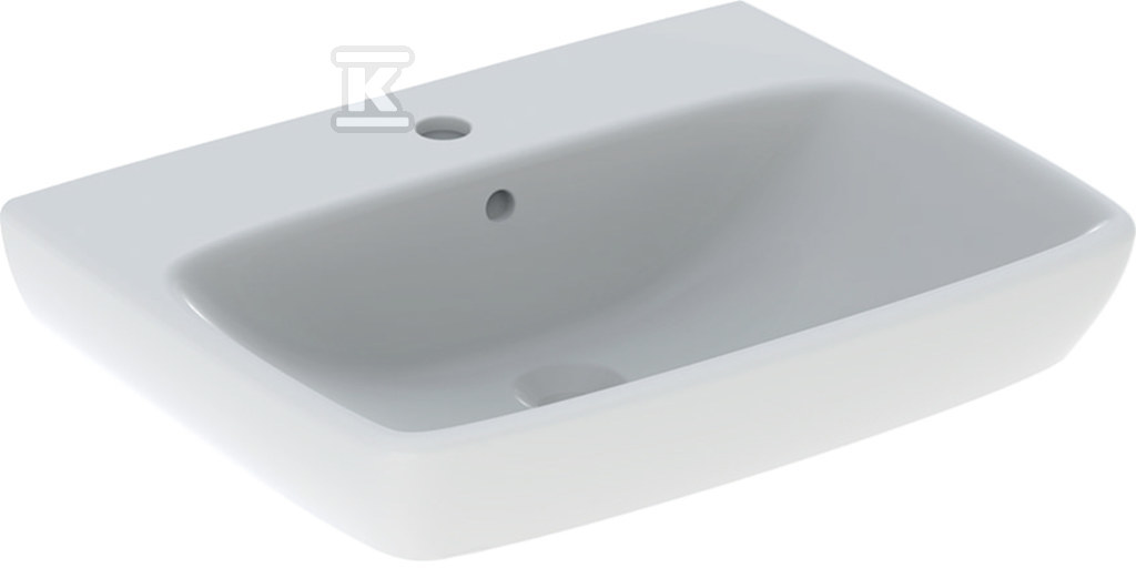 Umywalka Selnova Square B60 cm, H18 cm, T46 cm, z przelewem, z otworem na baterię 500.300.01.7 - obrazek 1