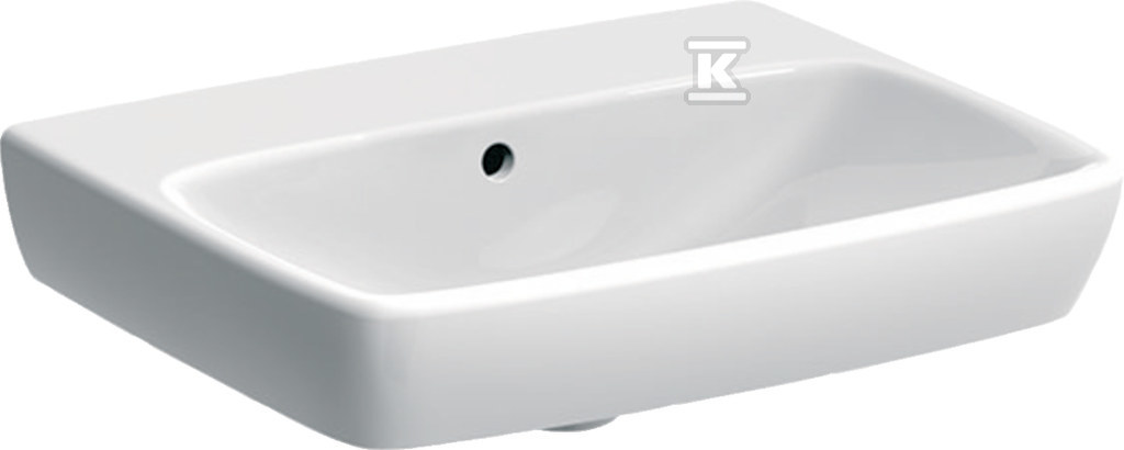Umywalka Selnova Square B55 cm, H17.5 cm, T44 cm, z przelewem, bez otworu na baterię 500.291.01.7 - obrazek 1