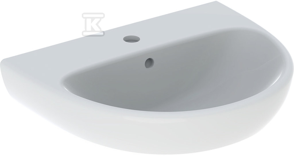 Umywalka Selnova B55 cm, H18 cm, T44 cm, z przelewem, z otworem na baterię 500.315.01.7 - obrazek 1