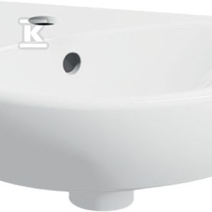Umywalka kompaktowa narożna Selnova B41.5 cm, H16.5 cm, T41 cm, z przelewem, z otworem na baterię 500.326.01.5