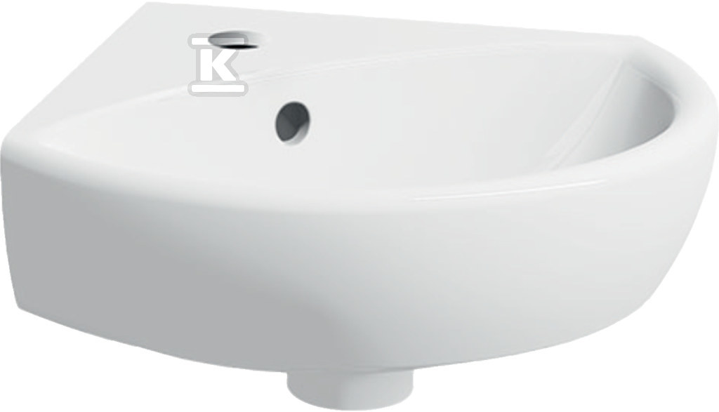 Umywalka kompaktowa narożna Selnova B41.5 cm, H16.5 cm, T41 cm, z przelewem, z otworem na baterię 500.326.01.5 - obrazek 1