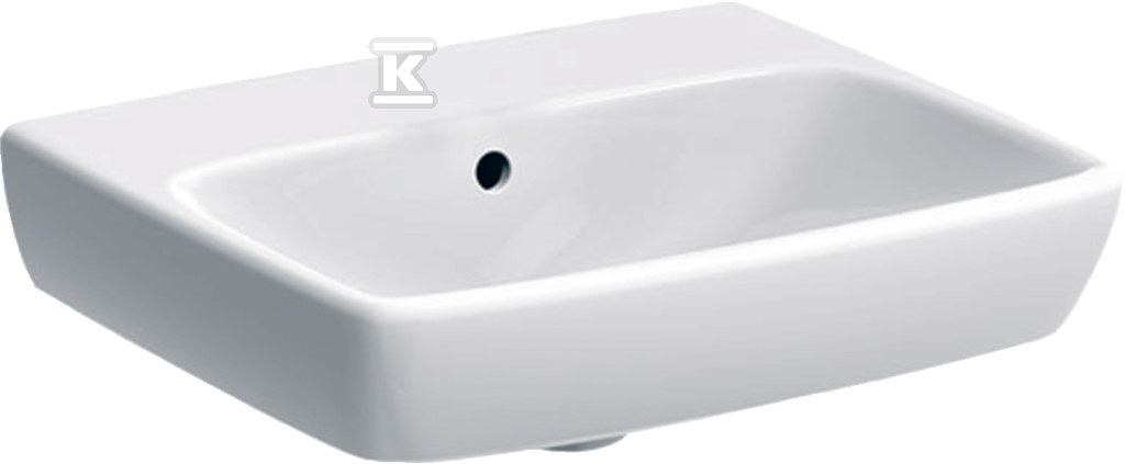 Selnova Square Umywalka kompaktowa, B50cm, H17cm, T42cm, z przelewem, bez otworu na baterię 500.301.01.7 - obrazek 1
