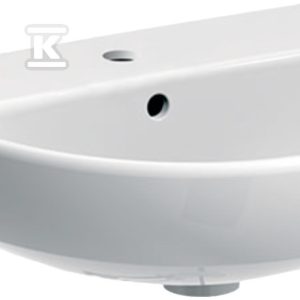 Umywalka kompaktowa Selnova B50 cm, H18 cm, T41 cm, z przelewem, z otworem na baterię 500.295.01.7