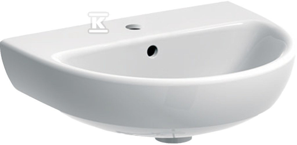 Umywalka kompaktowa Selnova B50 cm, H18 cm, T41 cm, z przelewem, z otworem na baterię 500.295.01.7 - obrazek 1