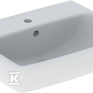 Umywalka kompaktowa Selnova Square B45 cm, H16 cm, T35 cm, z przelewem, z otworem na baterię 500.322.01.7