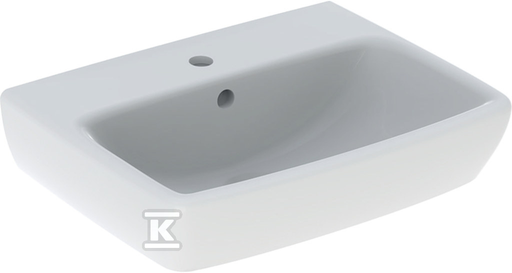 Umywalka kompaktowa Selnova Square B45 cm, H16 cm, T35 cm, z przelewem, z otworem na baterię 500.322.01.7 - obrazek 1
