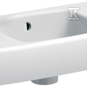 Umywalka kompaktowa Selnova Compact B45 cm, H14.5 cm, T25 cm, krótka, z powierzchnią odkładczą po prawej stronie, z przelewem, z otworem na baterię po lewej stronie 500.319.01.5