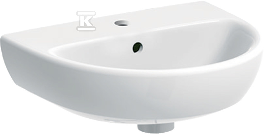 Umywalka kompaktowa Selnova B45 cm, H17 cm, T37 cm, z przelewem, z otworem na baterię 500.324.01.7 - obrazek 1
