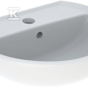 Umywalka kompaktowa Rekord – B50 cm, H16,5 cm, T41 cm, z otworem na baterię, z przelewem, bez powierzchni odkładczej K91150000