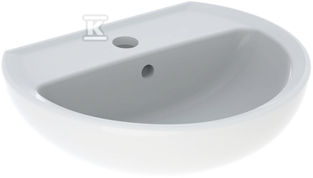 Umywalka kompaktowa Rekord - B50 cm, H16,5 cm, T41 cm, z otworem na baterię, z przelewem, bez powierzchni odkładczej K91150000 - obrazek 1