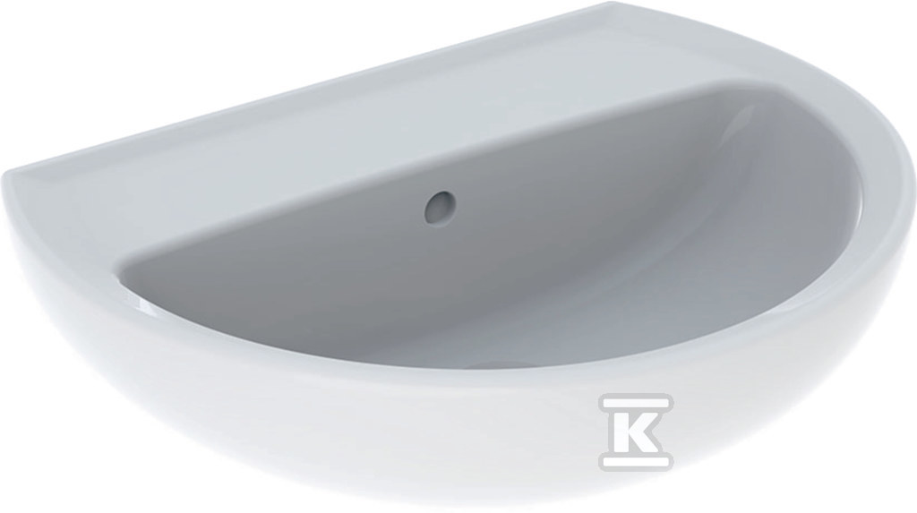 Rekord umywalka, B55cm, H17cm, T42cm, bez otworu na baterię, z przelewem K91055000 - obrazek 1
