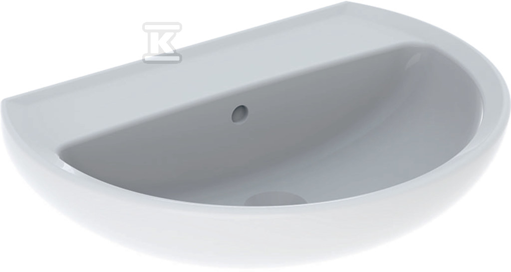 Rekord umywalka B60cm, H18cm, T45.5cm, bez otworu na baterię, z przelewem K91060000 - obrazek 1