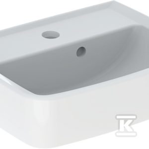 Rekord umywalka kompaktowa, kształt geometryczny, B40cm, H15cm, T31cm, z otworem na baterię, z asymetrycznym przelewem K91942000 Rekord umywalka kompaktowa, kształt geometryczny, B40cm, H15cm, T31cm, z otworem na baterię, z asymetrycznym przelewem K91942000