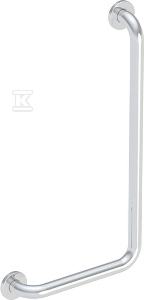 Lehnen Funktion poręcz ścienna kątowa 90′, B37.5cm, H68cm, T8cm, prawa, stal nierdzewna gładka L1012111