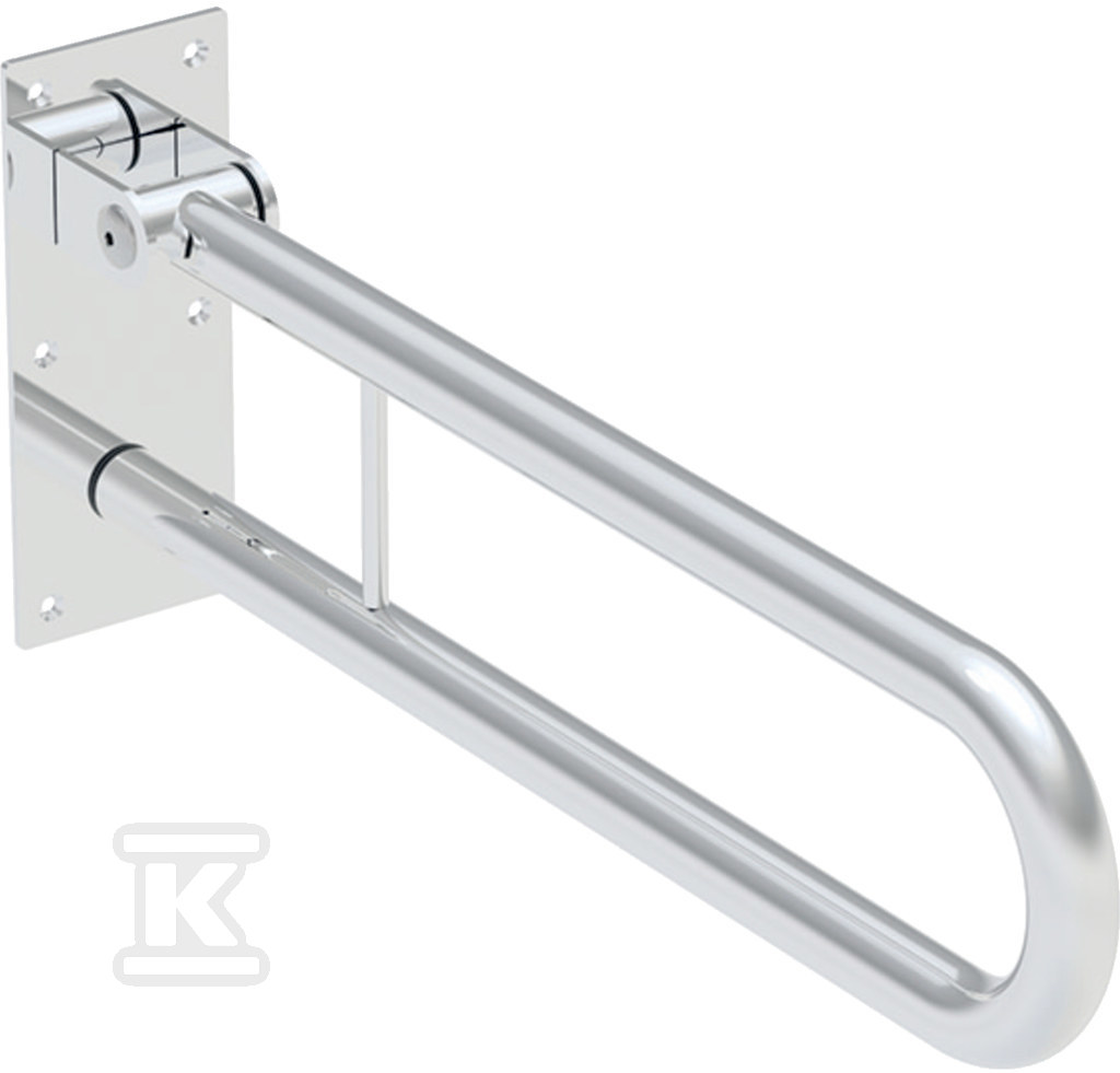 Lehnen Funktion poręcz ścienna łukowa uchylna, L60cm, stal nierdzewna gładka L1061201 - obrazek 1