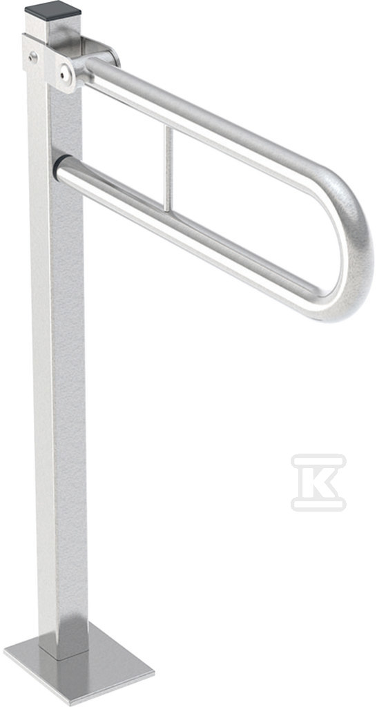 Lehnen Funktion poręcz stojąca łukowa uchylna, H90cm, T56.5cm, stal nierdzewna gładka L1061401 - obrazek 1