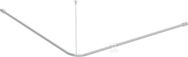 Lehnen Concept Pro drążek do zasłony prysznicowej, wygięty, L120cm, stal nierdzewna gładka L63102000