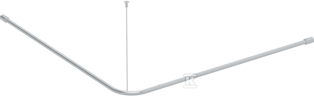 Lehnen Concept Pro drążek do zasłony prysznicowej, wygięty, L120cm, stal nierdzewna gładka L63102000 - obrazek 1