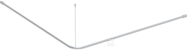 Lehnen Concept Pro drążek do zasłony prysznicowej, wygięty, L150cm, stal nierdzewna gładka L63103000