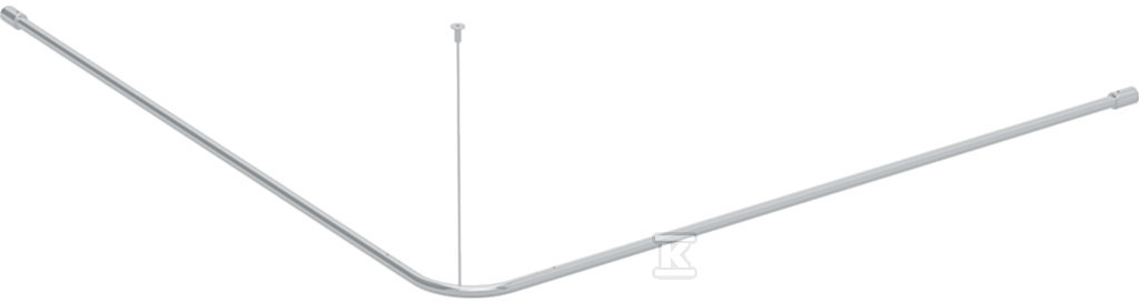 Lehnen Concept Pro drążek do zasłony prysznicowej, wygięty, L150cm, stal nierdzewna gładka L63103000 - obrazek 1