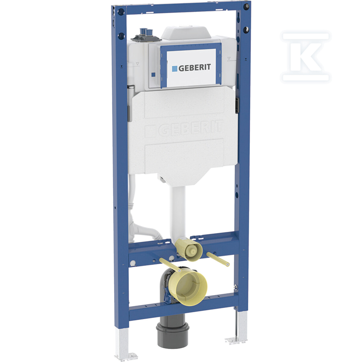 Stelaż podtynkowy Geberit Duofix do wiszących misek WC, 120 cm, ze spłuczką podtynkową Sigma 12 cm, ze spłukiwaniem higienicznym HS30, dwa przyłącza wody 111.058.00.2 - obrazek 1