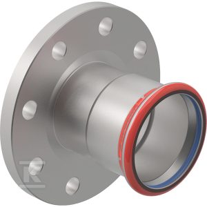 Kołnierz Geberit Mapress C-Stahl PN 10/16, z mufą zaprasowywaną (FKM niebieski): d=108mm, DN=100 51681 Kołnierz Geberit Mapress C-Stahl PN 10/16, z mufą zaprasowywaną (FKM niebieski): d=108mm, DN=100 51681