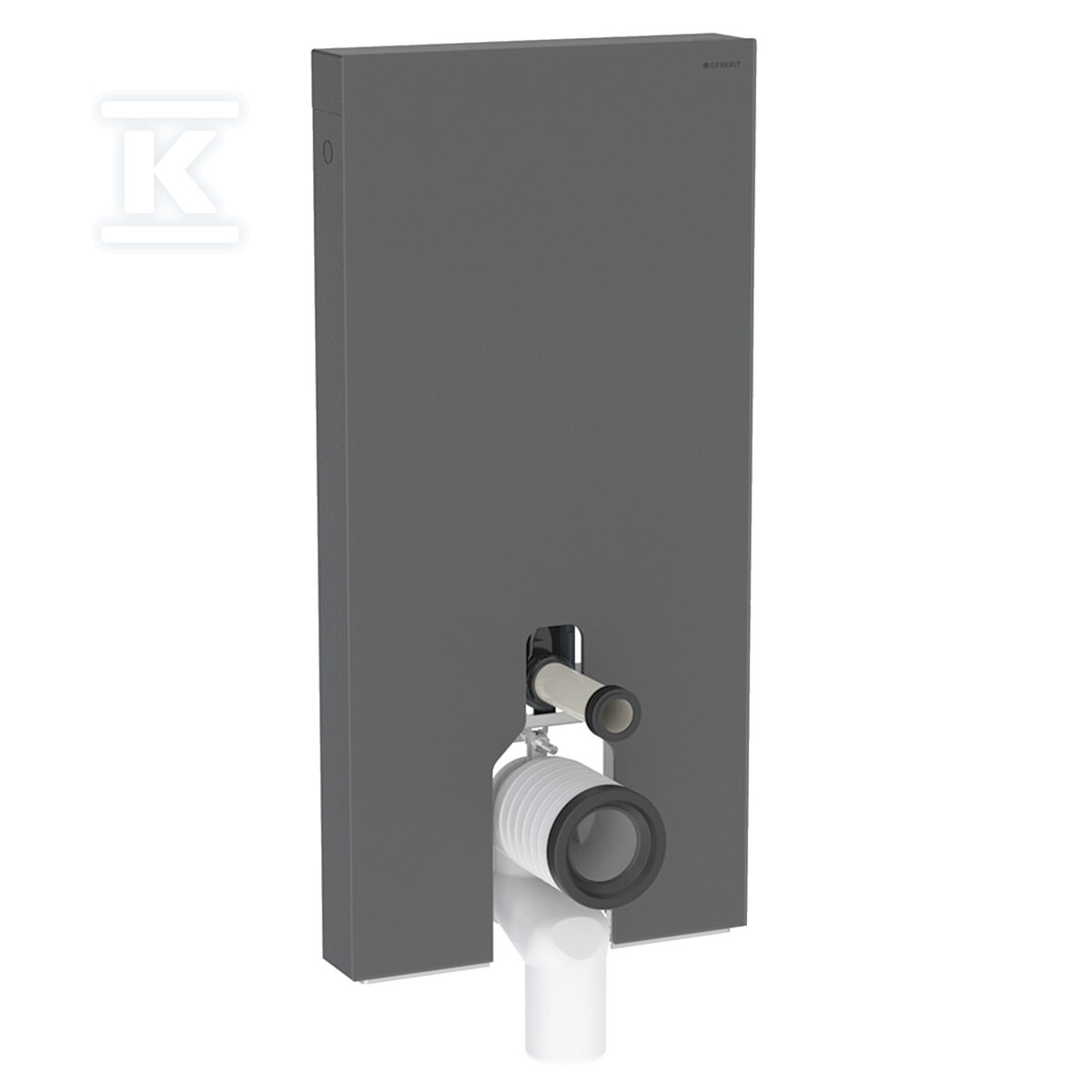 Moduł sanitarny Monolith Plus do stojącej miski WC, 101 cm, obudowa przednia ze szkła: Kolor podświetlenia=2200-4000K, Front: czarny / szkło satynowane, Obudowa boczna: czarny / aluminium szczotkowane 131.203.CD.7 - obrazek 1