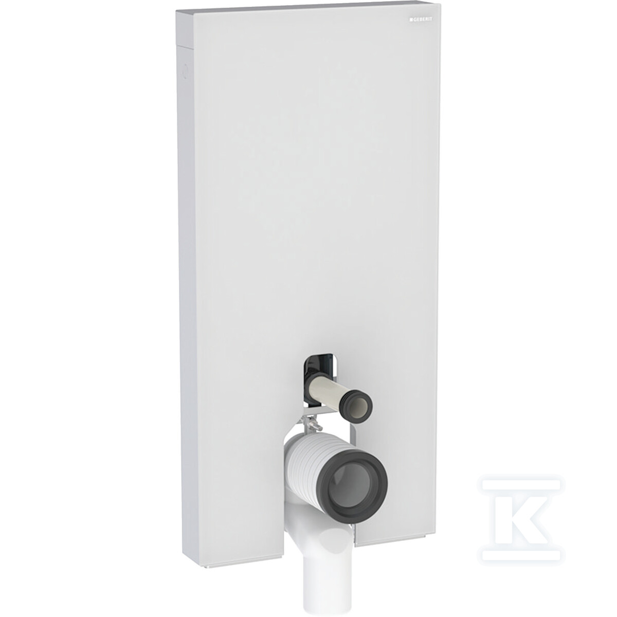 Moduł sanitarny Monolith Plus do stojącej miski WC, 101 cm, obudowa przednia ze szkła: Kolor podświetlenia=2200-4000K, Front: biały / szkło satynowane, Obudowa boczna: aluminium szczotkowane 131.203.TD.7 - obrazek 1