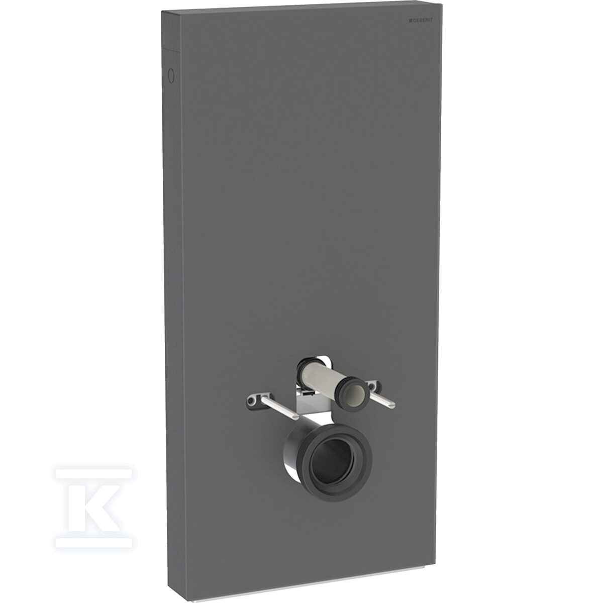 Moduł sanitarny Monolith Plus do wiszącej miski WC, 101 cm, obudowa przednia ze szkła: Front: czarny / szkło satynowane, Obudowa boczna: czarny / aluminium szczotkowane 131.221.CD.7 - obrazek 1