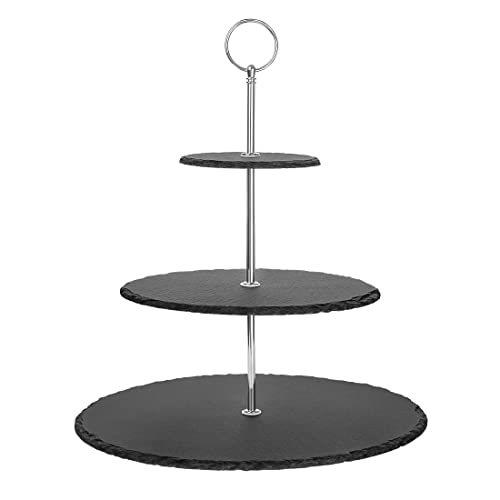 Olympia 3 poziomowy łupkowy popołudniowy stojak na herbatę 300 x 345 mm ekspozytor imprezę - obrazek 1