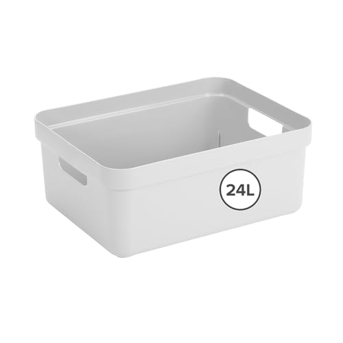 Sunware Sigma Home pudełko do przechowywania 24L 44,5×34,5×18,3cm tworzywo sztuczne kosz biały