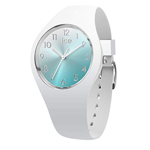 ICE Watch sunset Turquoise Damski biały zegarek z silikonowym paskiem 015745 (Small)