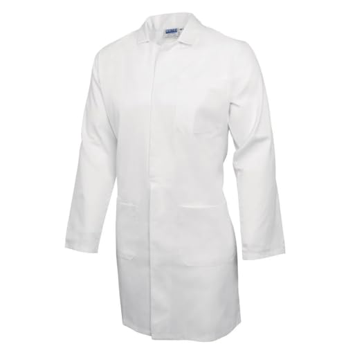 Whites Chefs Clothing Białe Płaszcz Unisex Biały Polycotton Wielkosc L