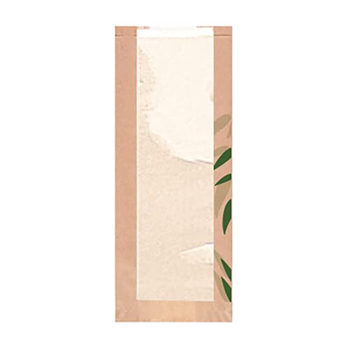 500 sztuk Torby na chleb z oknem Eco 'Feel Green’ 32 G/M2 14+4X35 Cm Natural Kraft