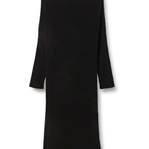 Supermom Damska sukienka z długim rękawem, czarna P090, S
