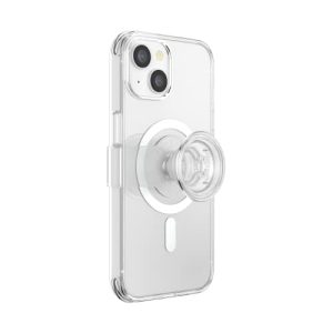 PopSockets etui na iPhone’a 14 z uchwytem telefon i suwakiem kompatybilne MagSafe, iPhone 14, bezprzewodowym ładowaniem przezroczyste