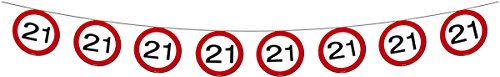 Baner girlanda urodzinowa 21lat 5m Baner girlanda urodzinowa 21lat 5m