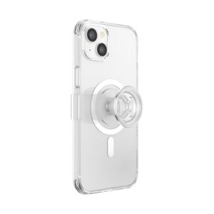 PopSockets Etui do iPhone’a 14 Plus z uchwytem na telefon i suwakiem kompatybilne MagSafe, bezprzewodowym ładowaniem przezroczyste