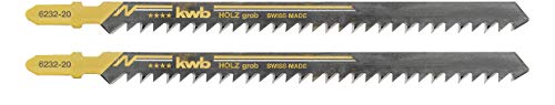 kwb 2 x brzeszczoty do drewna 623220 (grube, bimetalowe, ekstra długość 152 mm, trzpień wpustowy, T344D) i m.in. Einhell RT JS 85 - obrazek 1