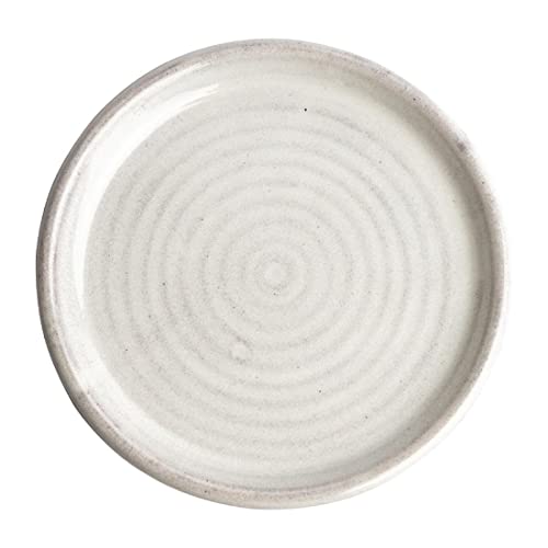 Olympia FA330 płótno okrągła płytka z małą krawędzią, 180 mm, biała Murano, opakowanie 6 sztuk - obrazek 1