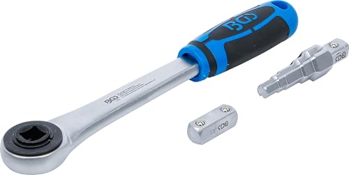 BGS 314 Grzechotka przelotowa z adapterem i kluczem stopniowanym gniazdo czworokątne 12,5 mm (1/2") - obrazek 1