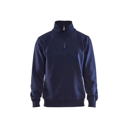 Blakläder 336510488800M sweter z zamkiem błyskawicznym na połowie długości, rozmiar M, navy - obrazek 1