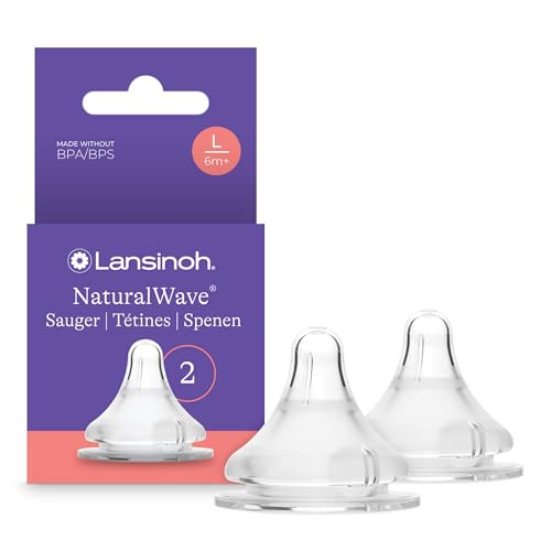 Lansinoh NaturalWave Sauger L Silikon, 2 Sztuka Zuignap
