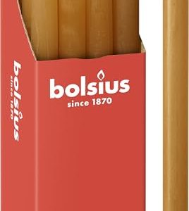 Bolsius Stożkowe świece kolumnowe żółte opakowanie 16 sztuk długi czas palenia 13 godzin świeca domowa dekoracja wnętrz bezzapachowa zawiera naturalny wegański wosk 27 x 2,3 cm Bolsius Stożkowe świece kolumnowe żółte opakowanie 16 sztuk długi czas palenia 13 godzin świeca domowa dekoracja wnętrz bezzapachowa zawiera naturalny wegański wosk 27 x 2,3 cm