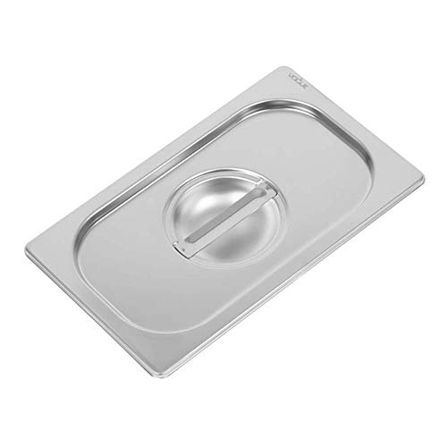 Vogue DW458 304 stal nierdzewna wytrzymała 1/4 pokrywka patelni gastronomicznej, 162 mm x 265 mm, srebrna - obrazek 1