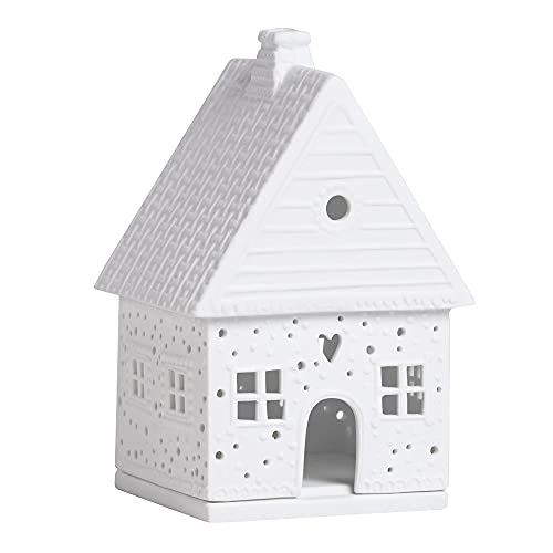 Räder Lichthaus piernik mały z porcelany nieglazurowany w kolorze białym, wymiary: 14 x 9 8,5 cm, 90318