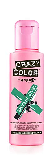 Renbow Crazy Color półtrwała farba do włosów, kolor melanżowy, zielony, 53 100 ml, 1 opakowanie (1 x 115 g)
