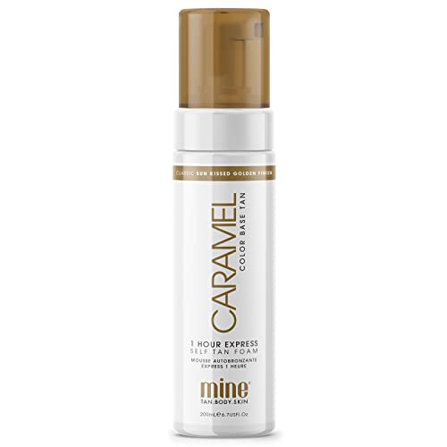Minetan, Caramel Self Tan Foam, nawilżająca pianka samoopalająca złota opalenizna Classic, 200 ml - obrazek 1